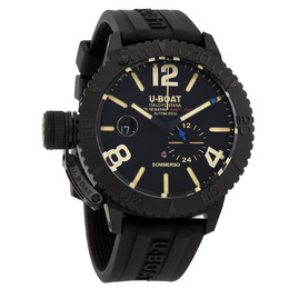U-boat Lefty Sommerso DLC Automatic Black Dial Mens Watch 9015