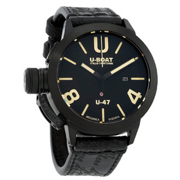 U-Boat Classico U-47 Lefty Automatic Mens Watch Black Dial