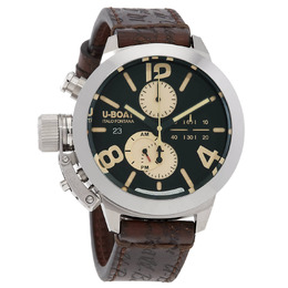 U-Boat Classico Chronograph Automatic Black Dial Mens Watch Model 9567