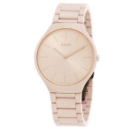 R27097672 Rado True Thinline Les Couleurs Quartz Pale Sienna Dial Unisex Watch