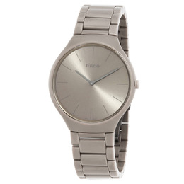 Rado True Thinline Quartz Grey Dial Mens Watch r27098682