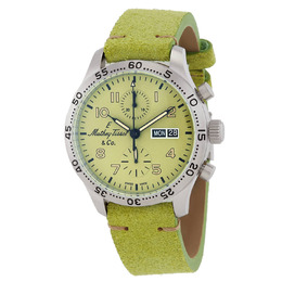 Mathey-Tissot Type 21 Chrono Auto Chronograph Automatic Green Dial Mens Watch h1821chtlv