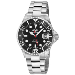 Gevril Wall Street Automatic Black Dial Mens Watch 4760b