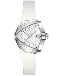 Hamilton Ventura Quartz S White Dial Rubber Strap Women's Watch H24251310