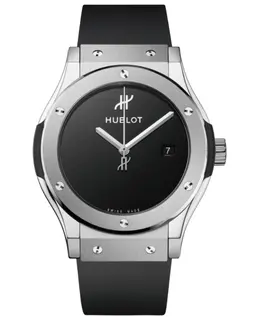 Hublot Classic Fusion 42mm Original Titanium Automatic Black Dial Rubber Strap Men's Watch 542.nx.1270.rx.mdm