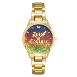 Juicy Couture jcjc1276rbgbac - Analog Quartz Metal Watch in Golden with Multicolored Dial