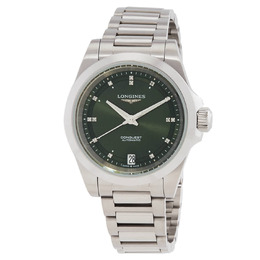 Longines Conquest Automatic Diamond Green Dial Ladies Watch L3.430.4.07.6