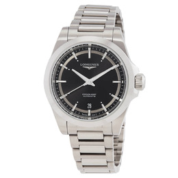 Longines Conquest Mens Automatic Watch L3.720.4.52.6 Black Dial