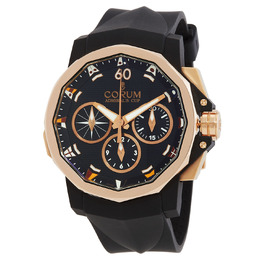 Pre-owned Corum Admiral Cup Regatta Chronograph Automatic Black Dial Mens Watch 986.694.55/0371 cg12