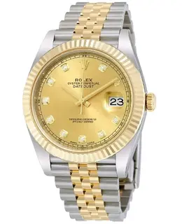 Rolex Datejust 41 Champagne Diamond Dial Men's Watch M126333-0012