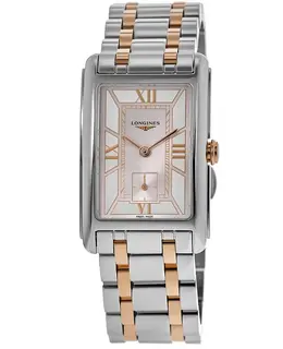 Longines DolceVita White Dial Steel and Rose Gold Women's Watch l5.255.5.75.7