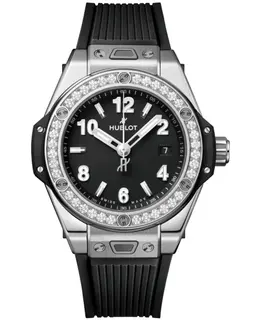 Hublot Big Bang One Click Automatic Diamond Bezel Black Rubber Strap Women's Watch 485.sx.1170.rx.1204