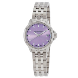 Raymond Weil Tango Quartz Purple Dial Ladies Watch, Ref. No: 5960-ST-46001