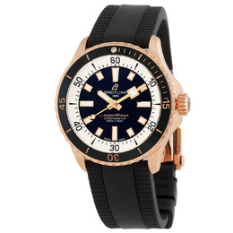 Ref. R17375211B1S1: Breitling Superocean 42 Automatic Mens Watch - Red Gold Case, Black Dial