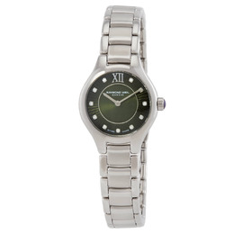 Raymond Weil Noemia 5124-ST-52181 - Ladies Quartz Watch with Green Dial and Diamond Markers