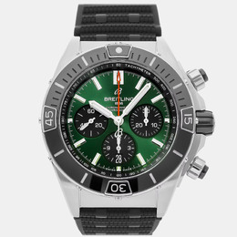 Breitling Green Stainless Steel Chronomat AB0136251L1S1 Automatic Men's Watch 44mm