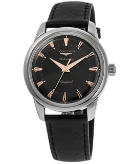 Longines Conquest Heritage Automatic Black Dial Men's Watch - Model L1.650.4.52.2