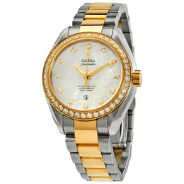 Omega Seamaster Aqua Terra White Mother of Pearl Diamond Dial Ladies Watch (Art. 231.25.34.20)