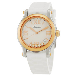Chopard Happy Sport 18kt Rose Gold & Steel Case Ladies Watch 278582-6001