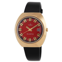 Timex Q1972 Reissue Men's Burgundy Dial Quartz Watch TW2V25400ZV