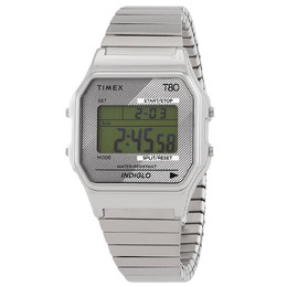 Timex TWZR79100VQ Analog-Digital Quartz Watch with Scratch-Resistant Acrylic Crystal, Silver Tone Resin Case and Stainless Steel Bracelet