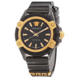 Versace Icon Quartz Black Dial Mens Watch ve6e00123
