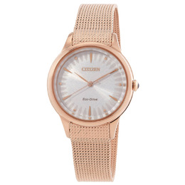 Citizen L Series White Dial Eco-Drive Watch EM1153-88A