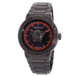 Versace Medusa Infinite Quartz Gunmetal Dial Mens Watch ve7e00723