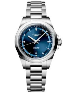 Longines Conquest Automatic 30mm Blue Diamond Dial Steel Women's Watch Model L3.320.4.97.6