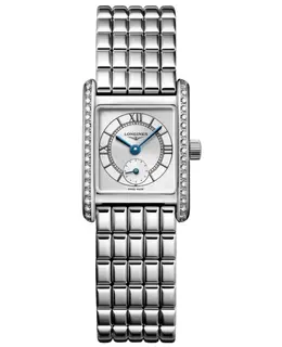 Longines DolceVita Mini Quartz Watch - Model L5.200.0.75.6 (Silver Dial with Diamond Bezel)