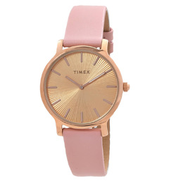 Timex Transcend Quartz Ladies Watch TW2V66900VQ - Elegant Rose Gold Dial, Pink Leather Strap
