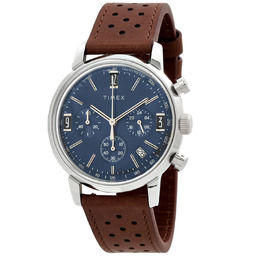 Timex Marlin Chronograph Quartz Blue Dial Mens Watch TW2W10200VQ