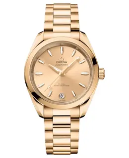 Omega Seamaster Aqua Terra Shades Automatic Yellow Dial 18K Gold Women's Watch Model NO:22050342008001