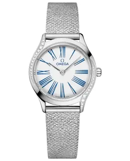 Omega De Ville Tresor Mini Watch, Model 42815266004 with White Dial & Diamond Bezel