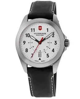 Victorinox Swiss Army Heritage Quartz White Dial Black Leather Strap Men's Watch Model 241965