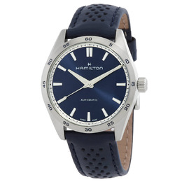 H36215640 Hamilton Jazzmaster Performer Automatic Mens Blue Dial Watch