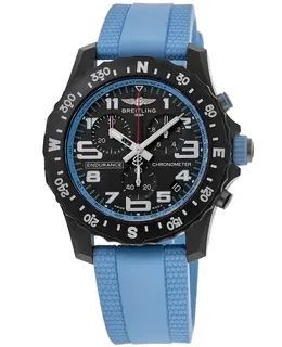 Breitling Endurance Pro 38 x83310281b1s1 - Authentic Black Dial Chronograph with Blue Rubber Strap