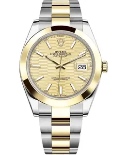 Rolex Datejust 41 MM M126303-0021 Yellow Gold & Steel Champagne Dial Men's Watch