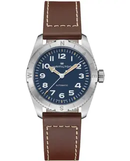 HAMILTON MEN AUTO BLUE DIAMOND MKHAKI FIELD EXPEDITION STRAP SSW - H70225540