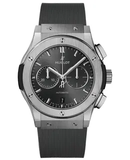 Hublot Classic Fusion Chronograph Racing Automatic Grey Dial Titanium Rubber Strap Men's Watch 541.nx.7070.rx