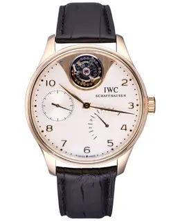 IWC Portugieser Tourbillon Mystere IW504202: Silver Dial, 18K Rose Gold Case