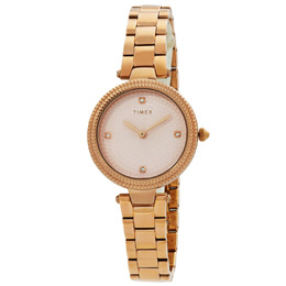 Timex Adorn TW2V24300 Ladies Casual Quartz Crystal Pink Dial Watch