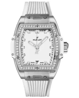 Hublot Spirit of Big Bang Automatic White Dial Diamond Bezel Titanium Rubber Strap Men's Watch 662.ne.2010.rw.1204