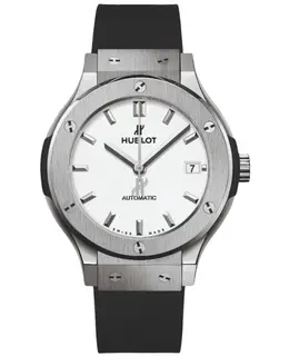 Hublot Classic Fusion Automatic 38mm Silver Dial Titanium Rubber Strap Unisex Watch 565.nx.2611.rx