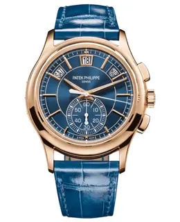 Patek Philippe Complications Annual Calendar Automatic Chronograph 5905R-010 Blue Dial Rose Gold