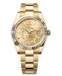 Rolex Sky-Dweller Yellow Gold Champagne Dial Oyster Men's Watch Model M336938-0001