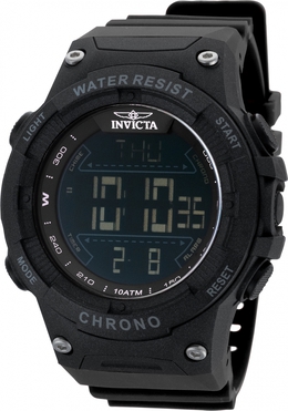 Invicta 47523 - Racing Alarm Chronograph GMT Quartz Digital Black Dial Mens Watch