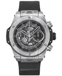 Hublot Big Bang Unico 42mm Limited Edition Automatic Chronograph Skeleton Dial Black Fabric Dial Men's Watch 441.ds.1170.nr.gas22