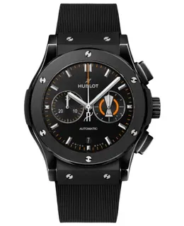 Hublot Classic Fusion Limited Edition UEFA Europa League Automatic Chronograph Black Dial Ceramic Rubber Strap Men's Watch 541.cm.1479.rx.uel23 541.CM