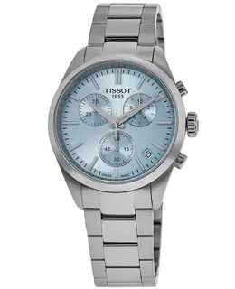 Tissot PR 100 Chronograph Ice Blue Dial Stainless Steel Men's Watch T1504171135100